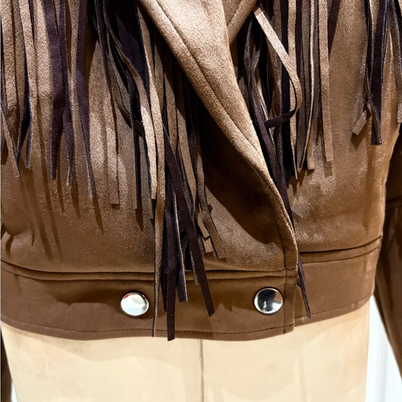 Cato Brown Fringe Women's Jacket - Picture 5 of 11